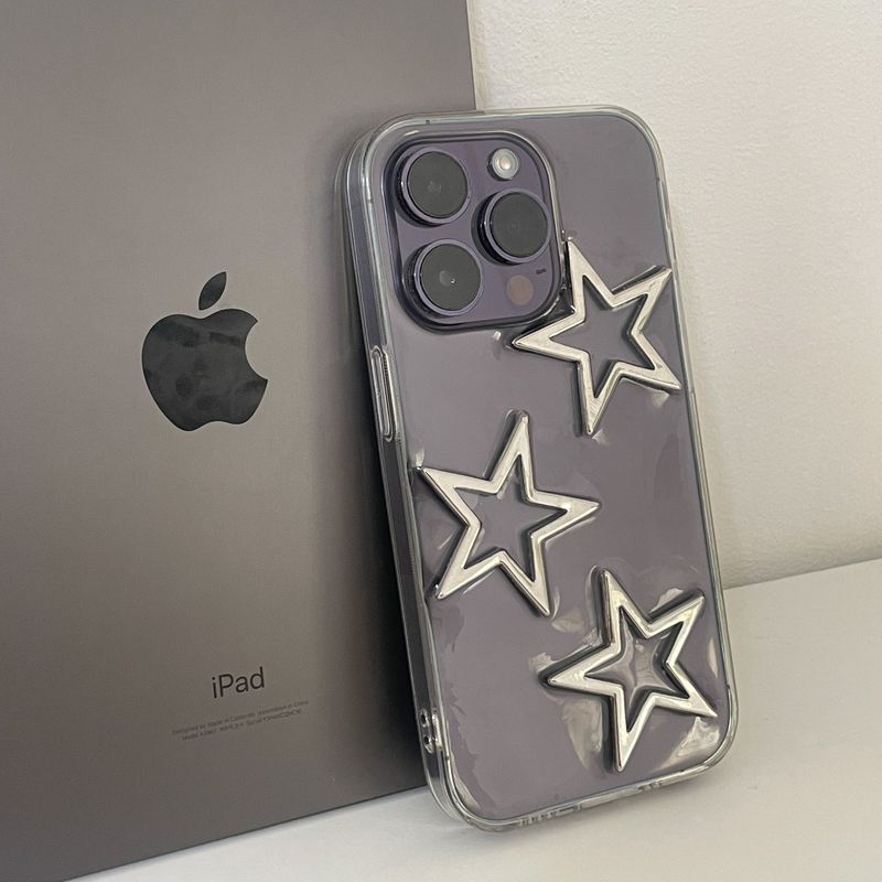 [made] Big Silver Star Resin Phone Case
