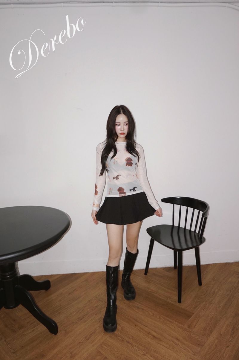 Bow Pleats A-line Skirt
