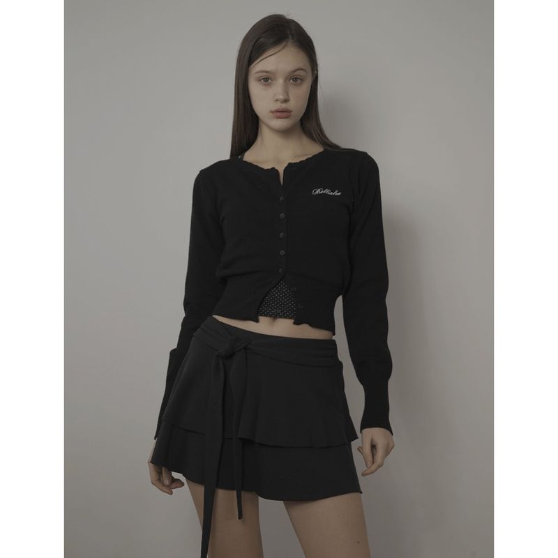 PLIE SKIRT-BLACK