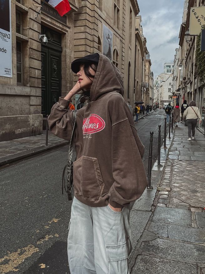 Puffer balloon half-banding denim pants
