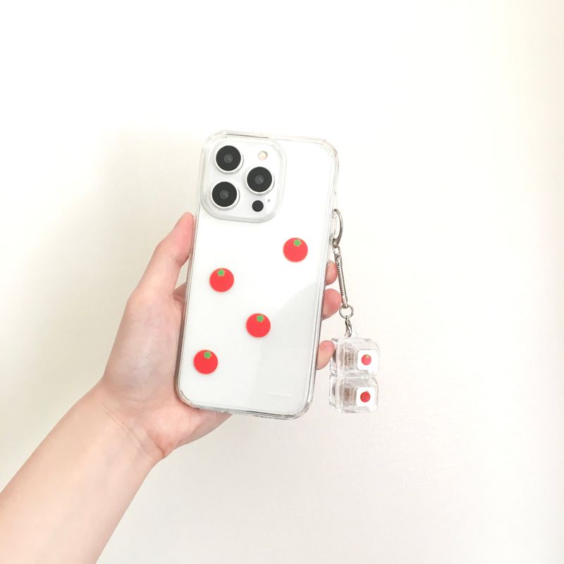 amazing day（アメージング デイ）の「[made] チェリートマトセット(jelly hard case+keycap keyring)（スマホグッズ/小物）」