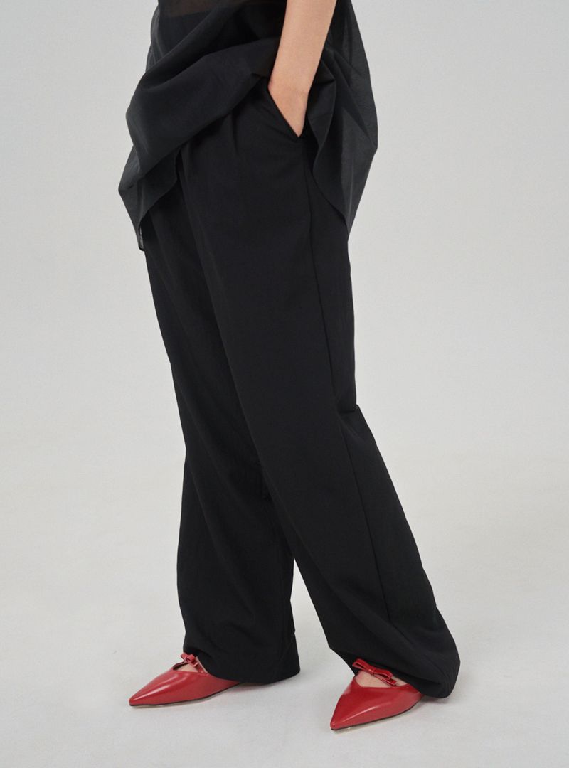 Gleam wide pants (black)