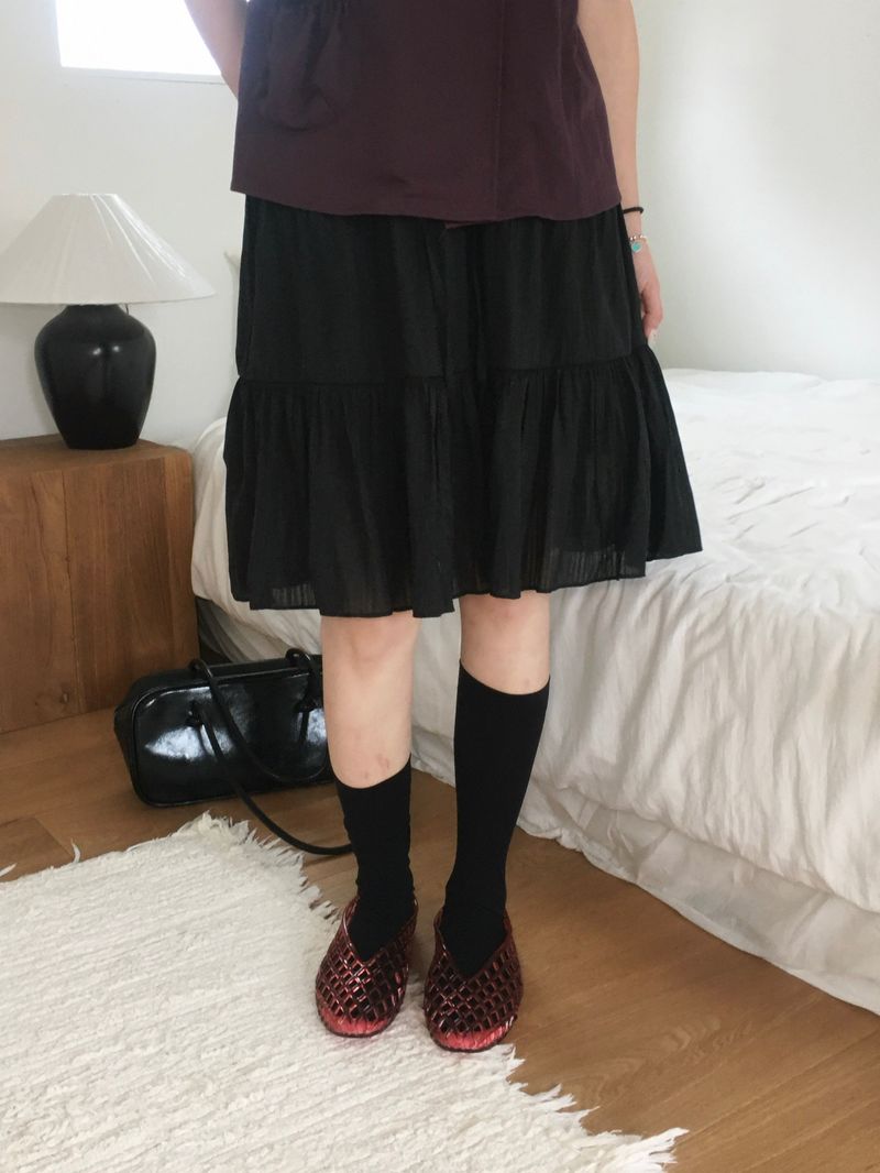 Mesh jelly cushion flat shoes (5c)
