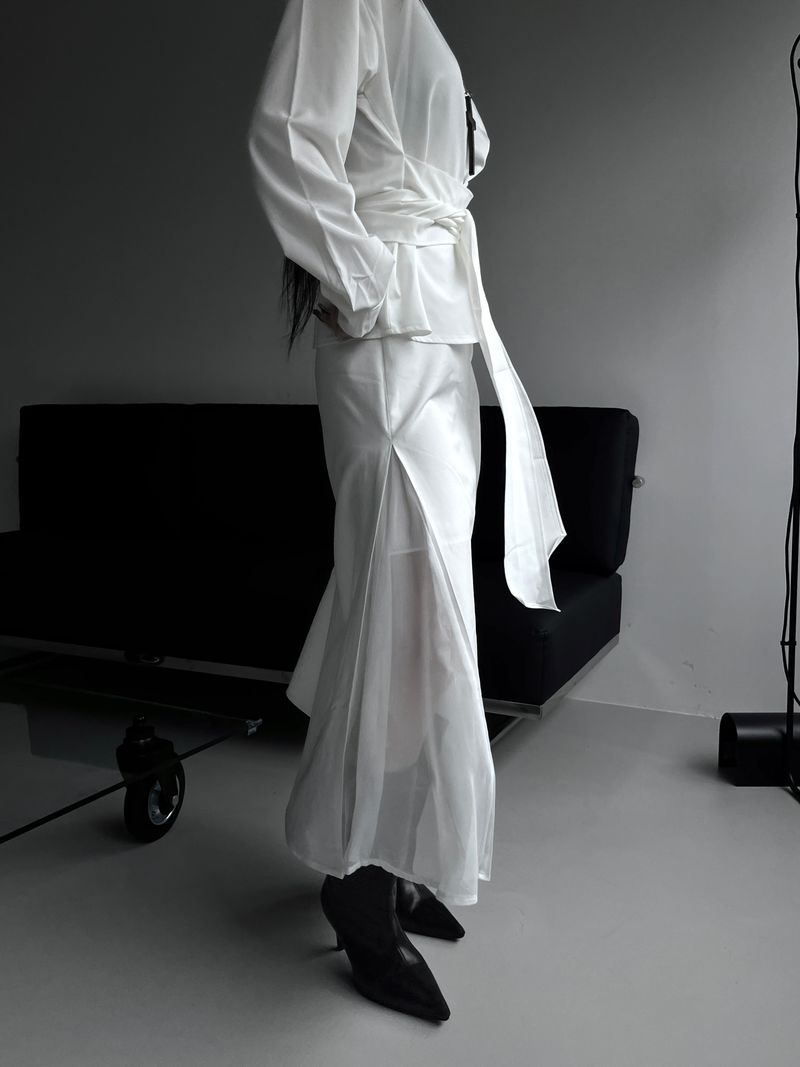 twin sheer belted set-up (4color)