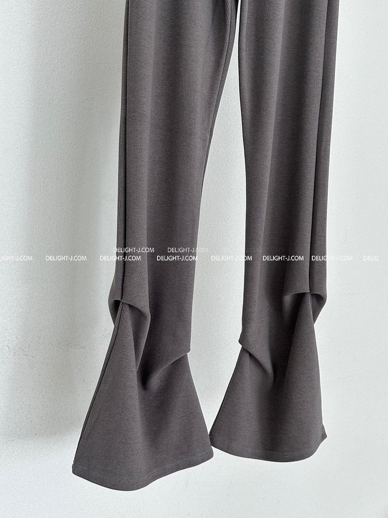 Pintuck Shirring Bootcut Long Pants