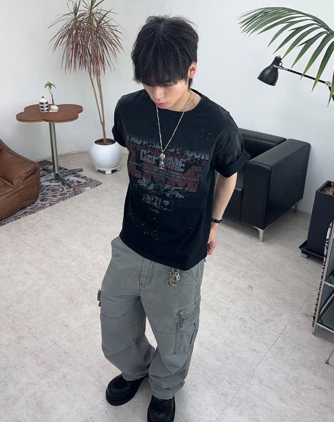 Howwood Vintage Splatter Short Sleeve Tee