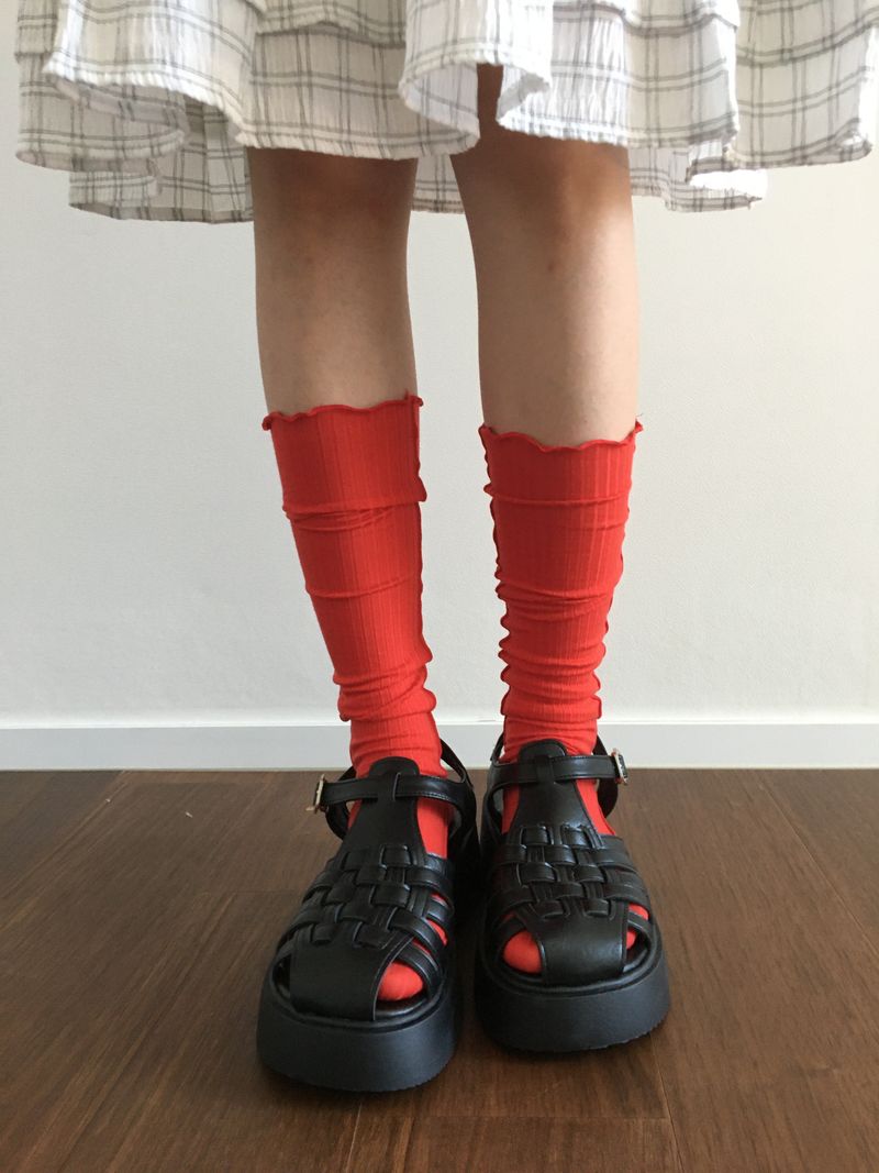 Popping Tencel Knee Socks (4color)