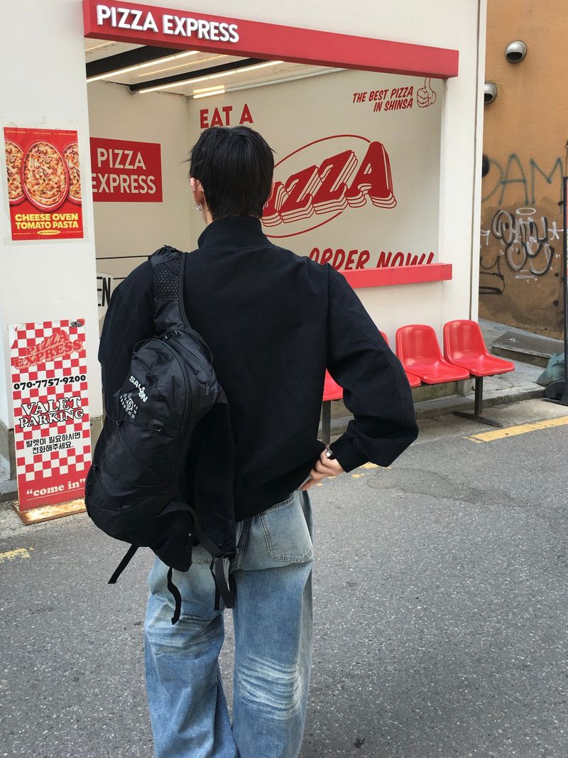Bart washed straight denim pants