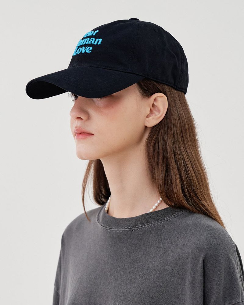 CAT HUMAN LOVE BALL CAP_BLK/MNT