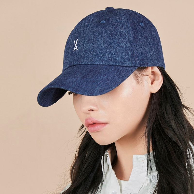 Varzar Logo Over Fit Denim Ball Cap indigo