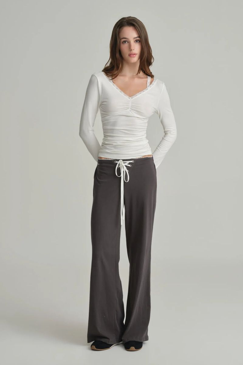 Ballerina lace long sleeve, White
