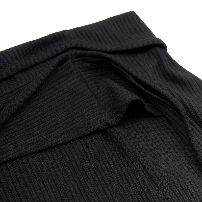 LAYERABLE BUTTON WRAP SKIRT (BLACK)