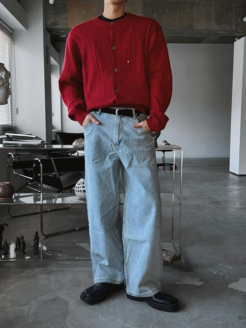 ASCLO Brio Crew Neck Cardigan (9color)