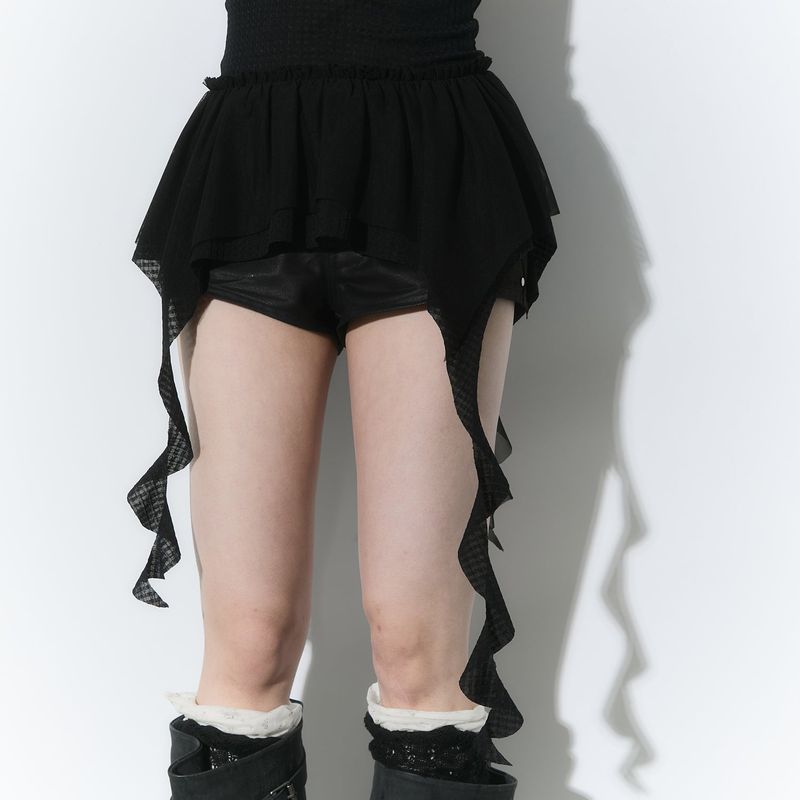 (2nd reorder) frill layered sleeveless - black
