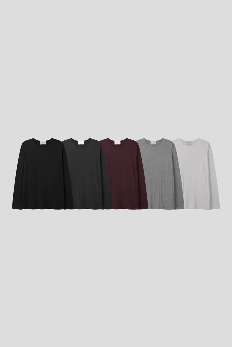 Lip u-neck long sleeve tee
