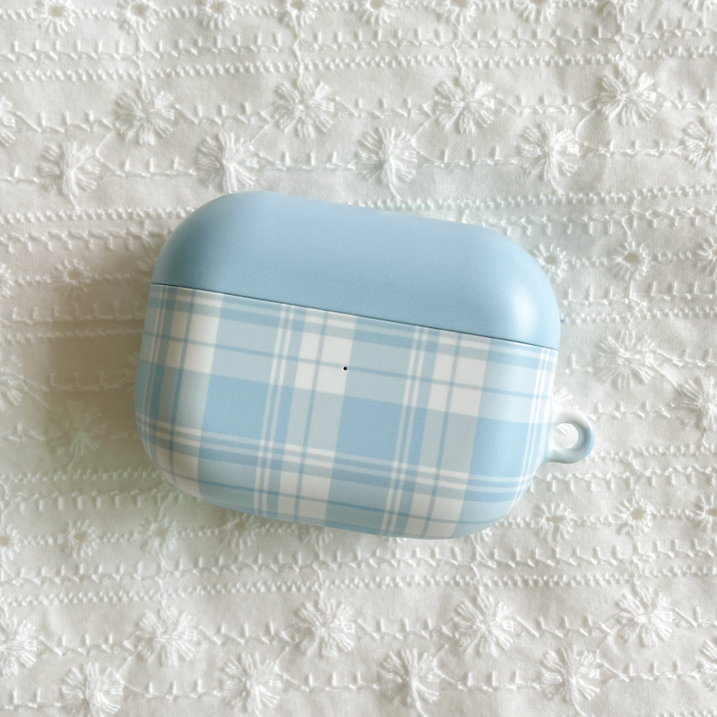 soft blue matte hard airpods case