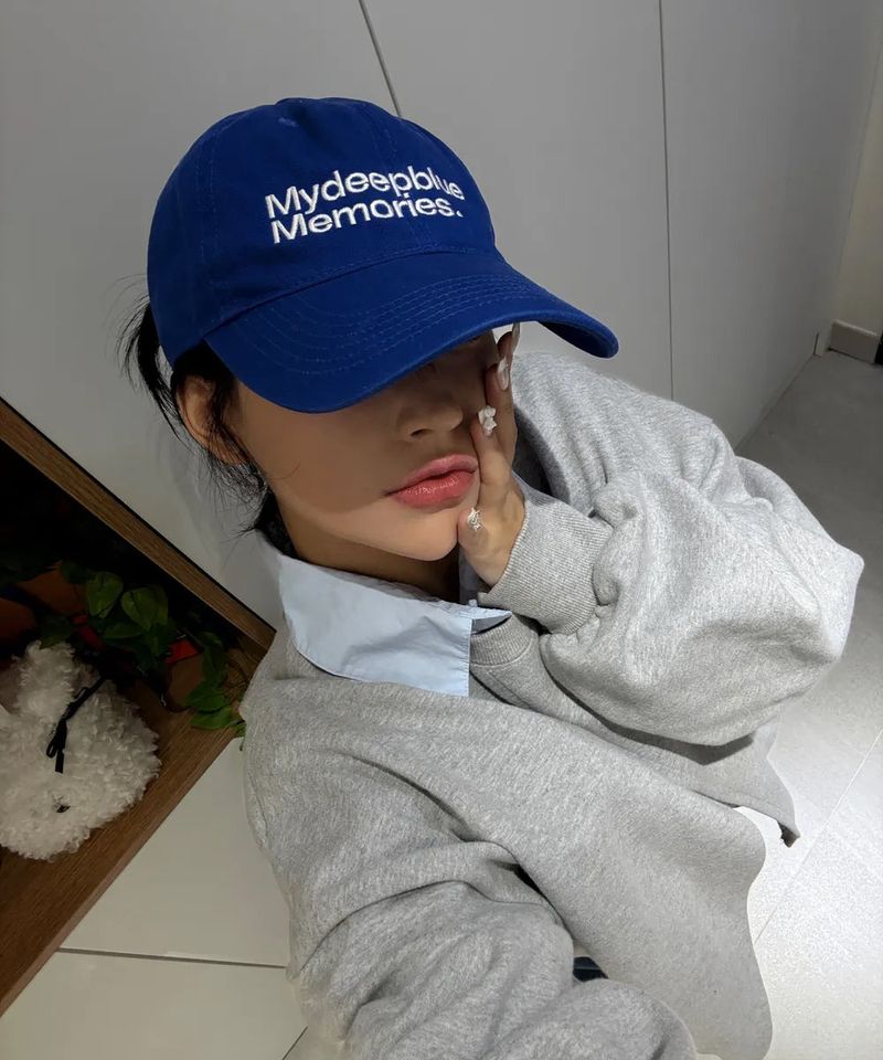MYDEEPBLUEMEMORIES(マイディープブルーメモリーズ)の「MM MY MEMORIES WASHED CAP (BLUE)(Hats)」