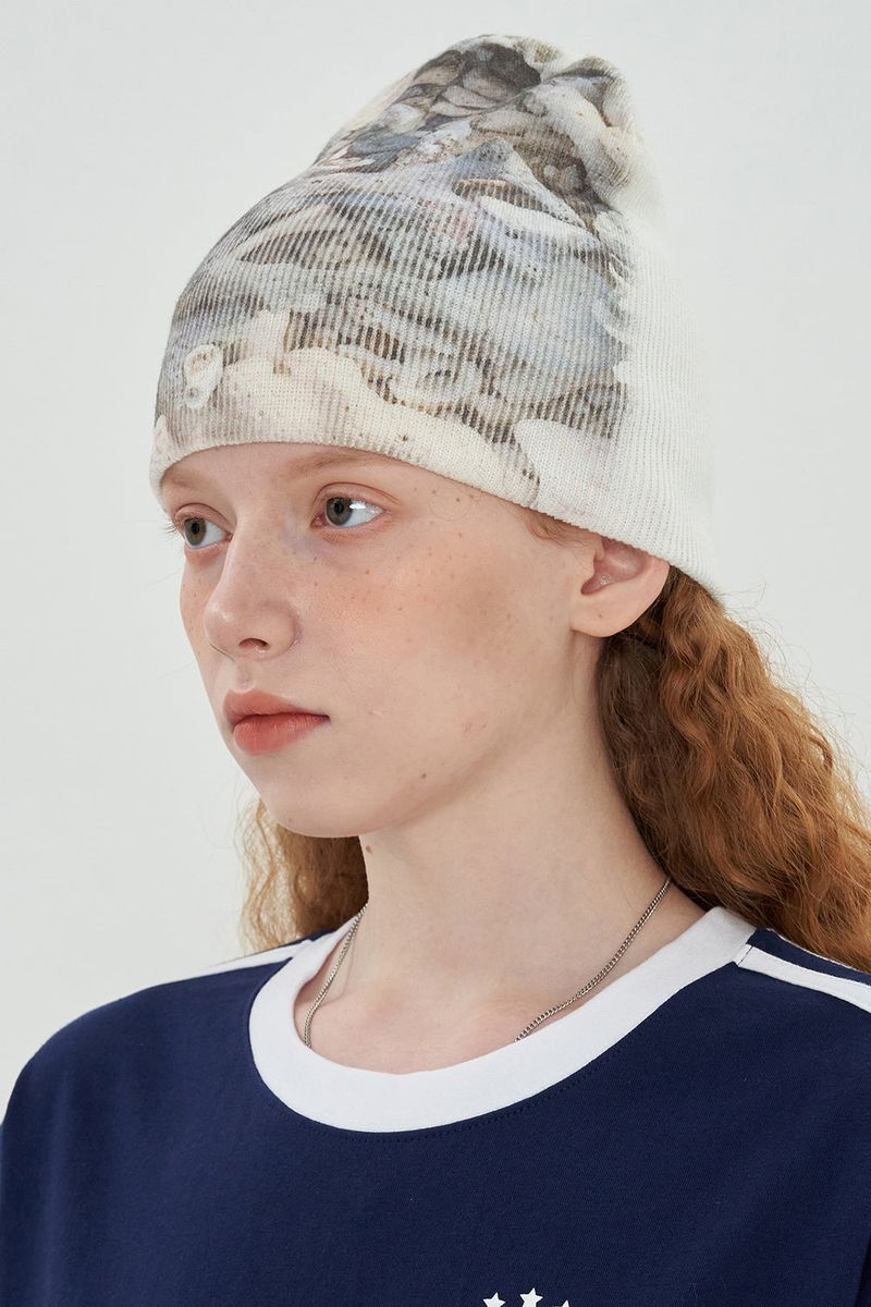 PRINTED BEANIE - SHELL