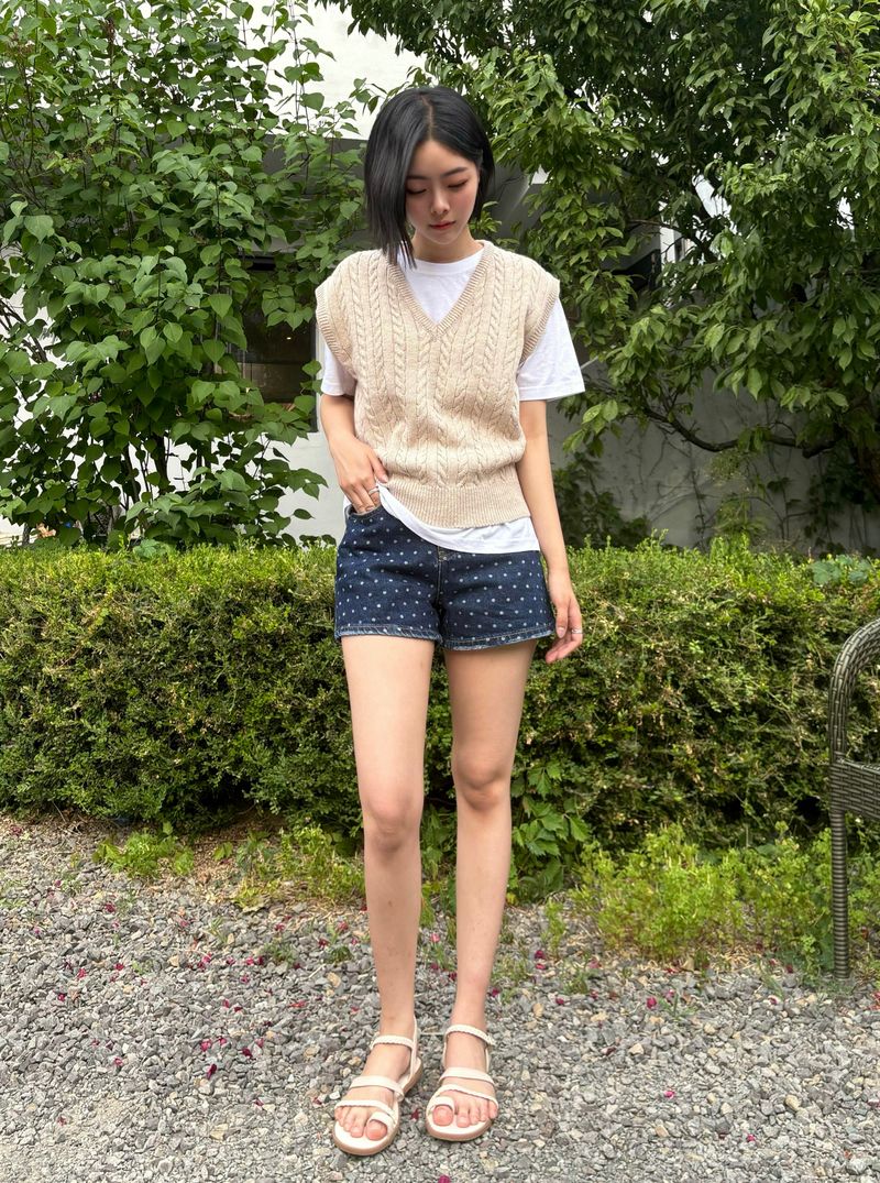 DARK BLUE DOT DENIM PANTS code 21100