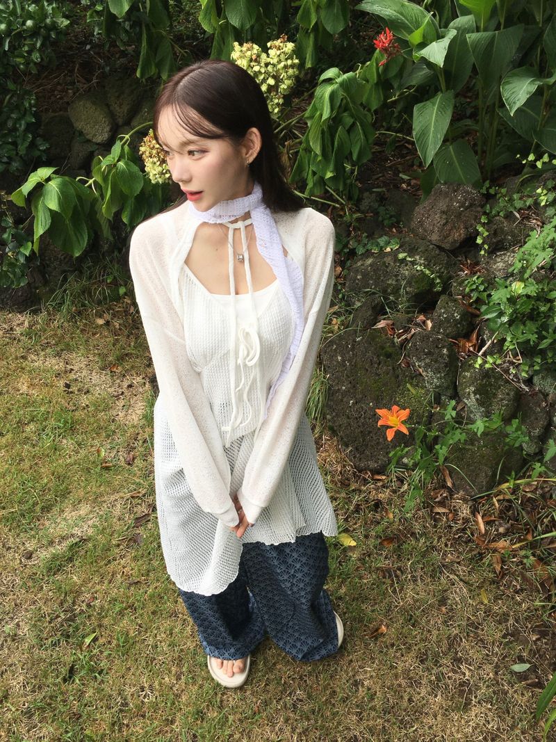 Airy Ribbon Tie Bolero (4c)