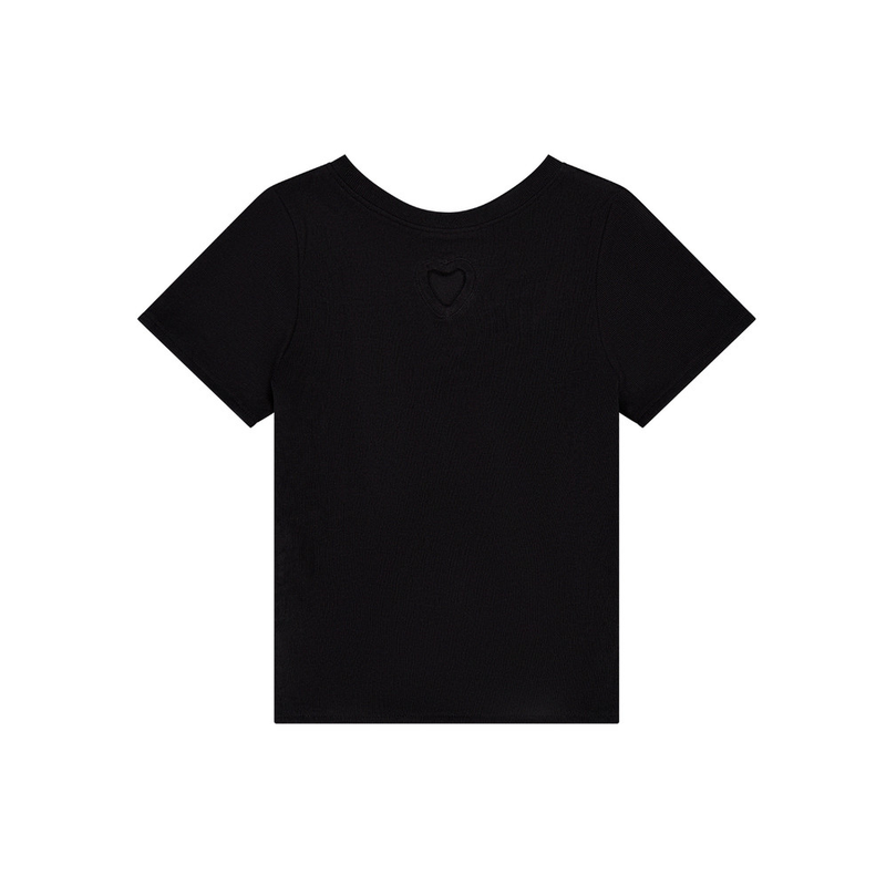 HEART STRING KNIT TOP_BLACK