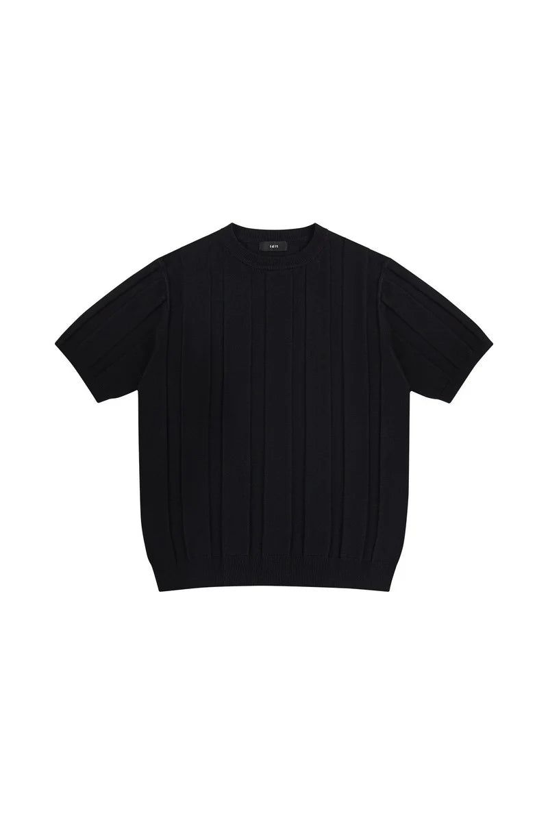 Linen Blend Knit T-Shirt