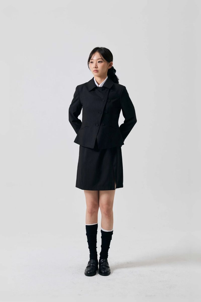 ODE ASYMMETRIC JACKET / BLACK