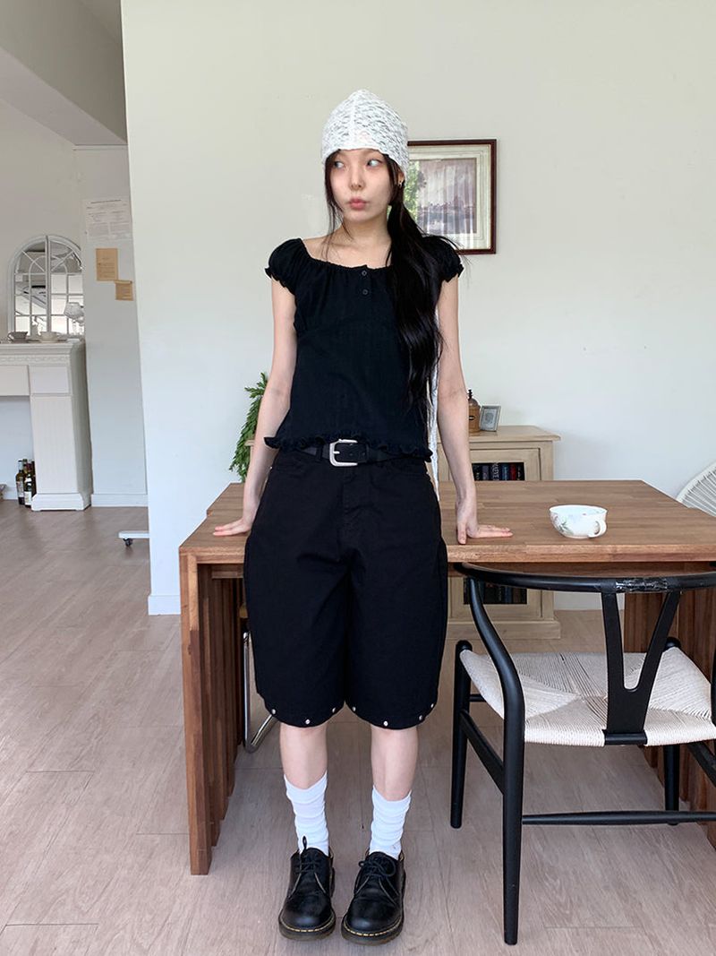 STUD BERMUDA PANTS (2C)