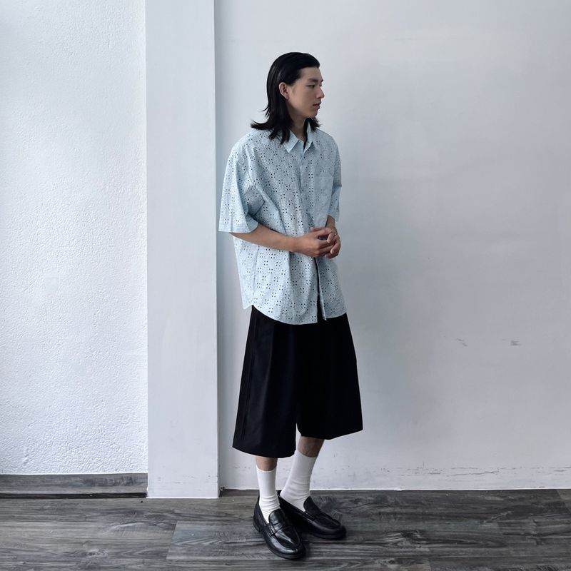 Pleated Wide Silhouette Shorts
