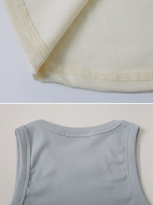 SW Basic Rib Crop Sleeveless (5color)