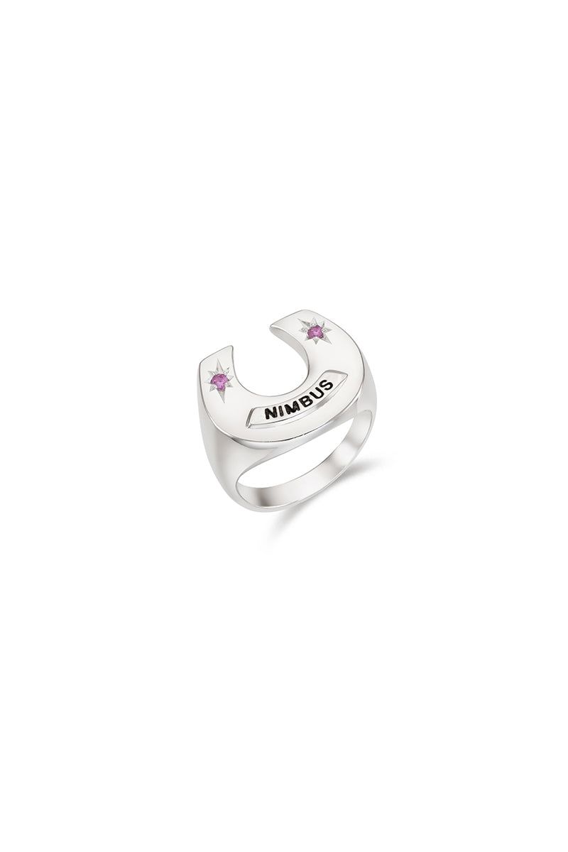 Sparkle Horeseshoe Ring (L) - PK
