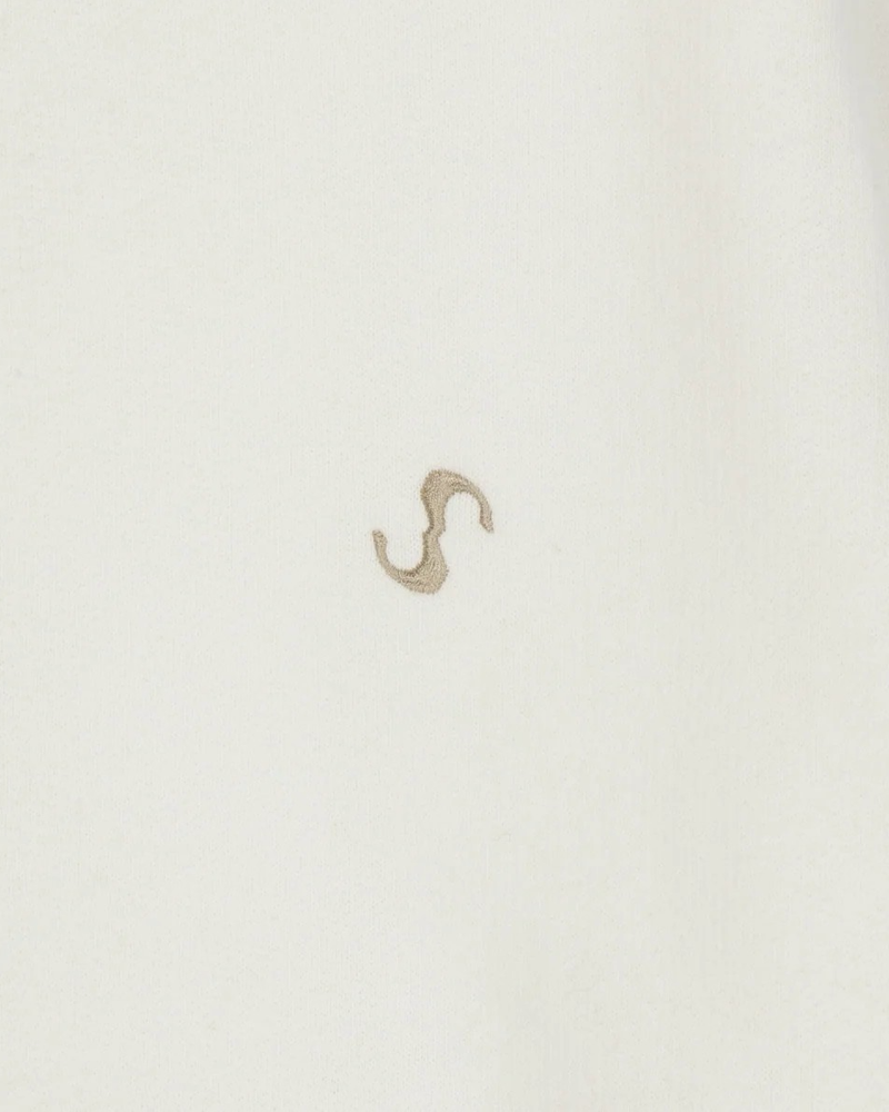 Fur Trim Jersey Zip-up / Ivory
