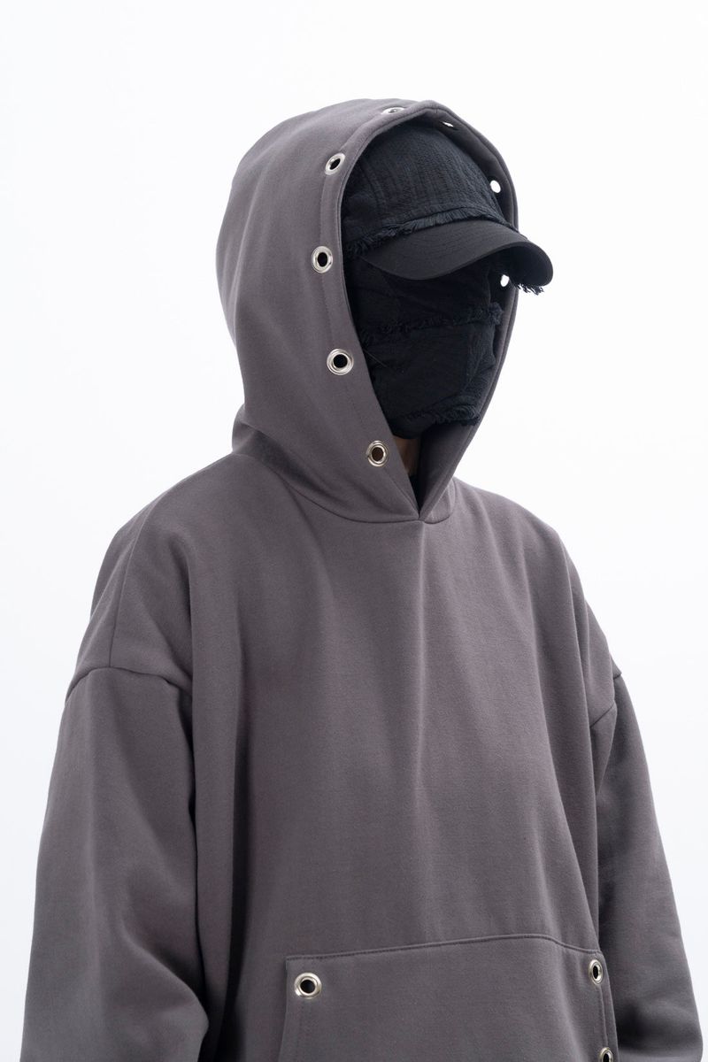 Maaad Eyelet Fleece Hoodie