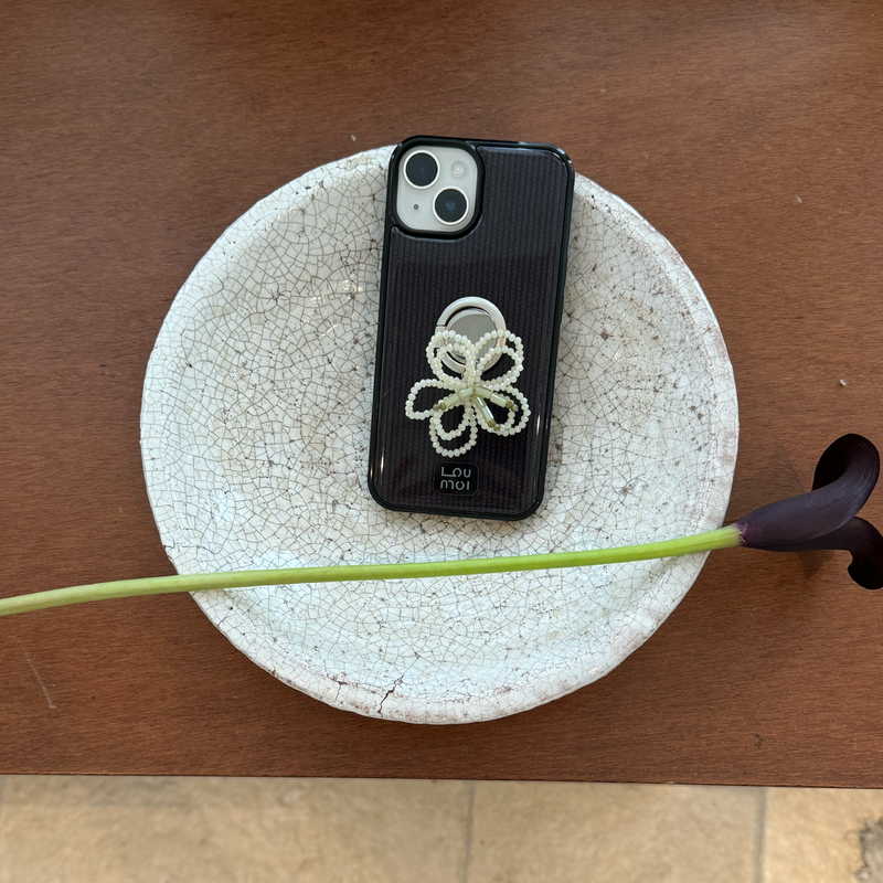 Present series KNIT LOVE : brown phonecase 