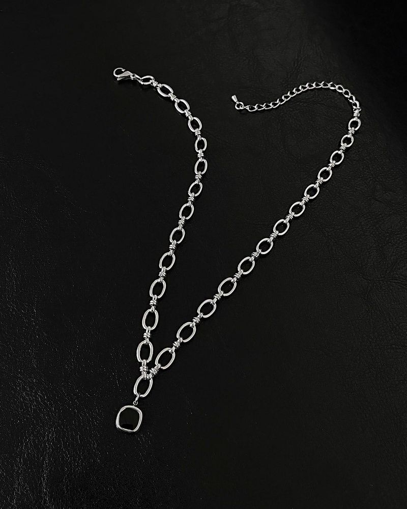 COZINESS（コジネス）の「MB20) 1216 Black Medal Surgical Steel Chain Necklace（Accessories）」