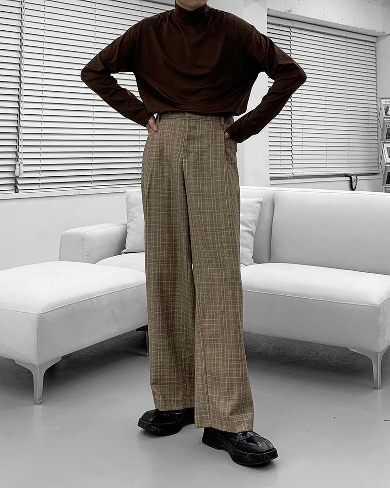 Midas Check Wide Slacks (2 colors)