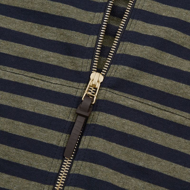 ONE WAY STRIPE HOODIE ZIPUP (GREEN/NAVY)