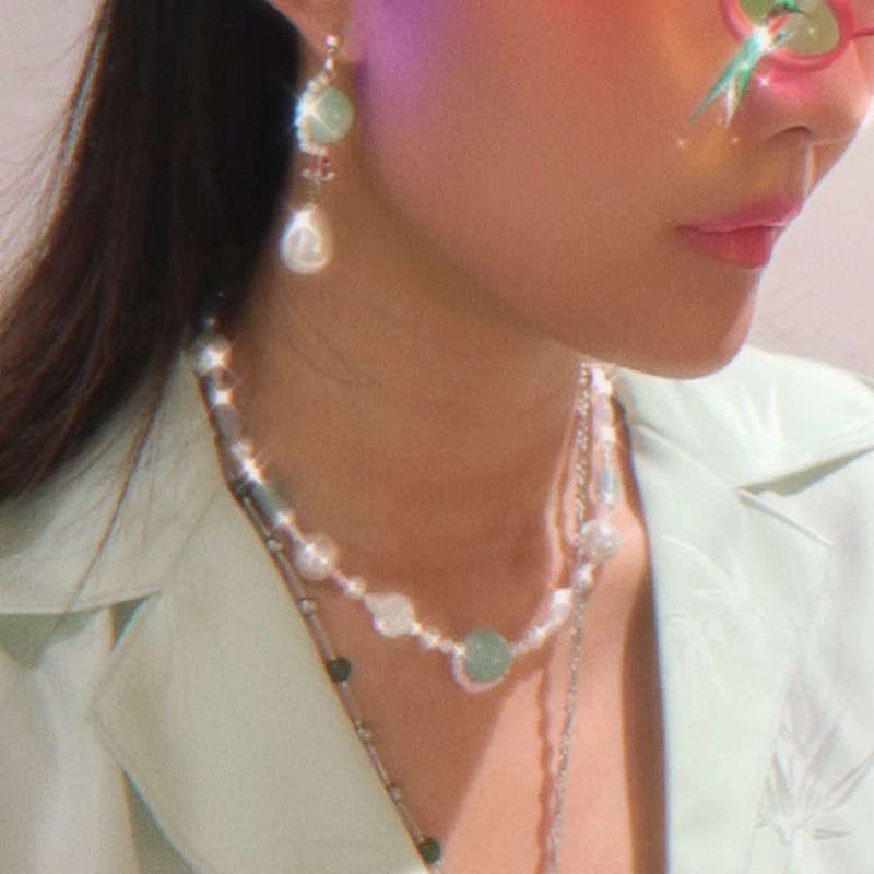 Jade Flower Goddess Necklace
