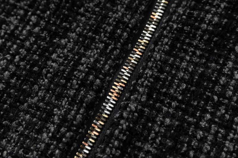 BEADED PIPE EMBROIDERY CROSS JACQUARD DETROIT JACKET