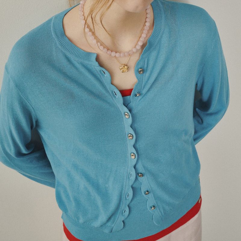 Signature Wave Linen Cardigan