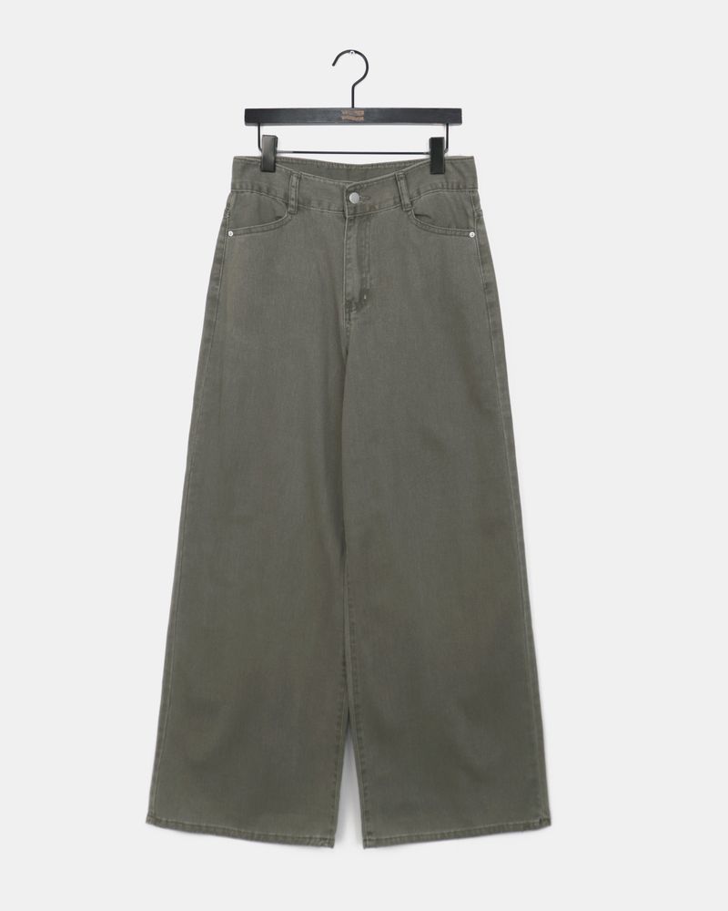 Carcl wide long cotton pants