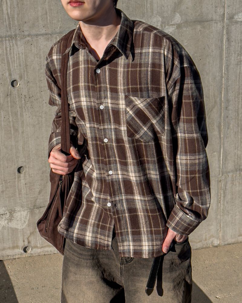 Antique Oversized Check Shirt