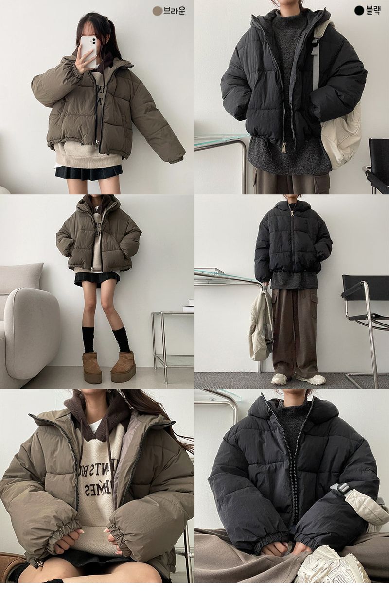ラジュベーシックフードパッデッドジャンパー