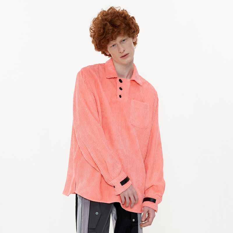 Melting Button Shirt [Pink]