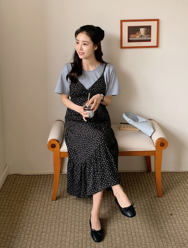 SHOPPERLAND(ショッパーランド)の「フローラルビスチェロングワンピース (2color)(Dresses)」