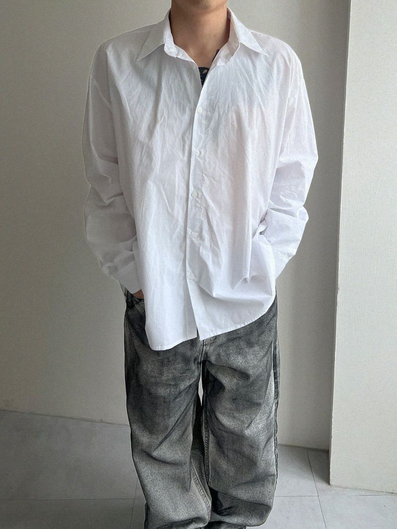back button slit shirt(2colors)