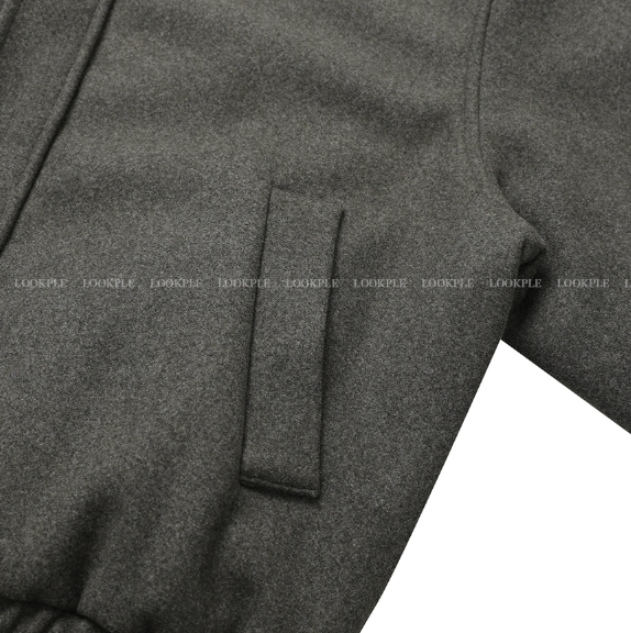 Harrington Overfit Wool Collar Jacket