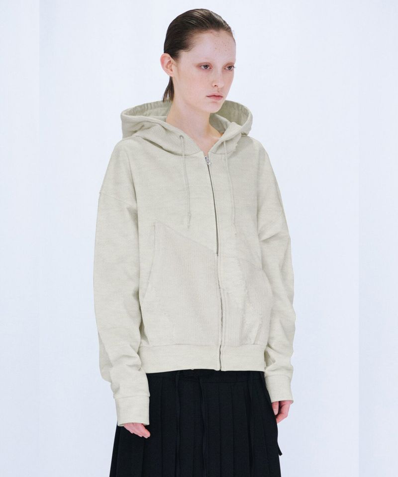 KNIT LAYERED HOODIE