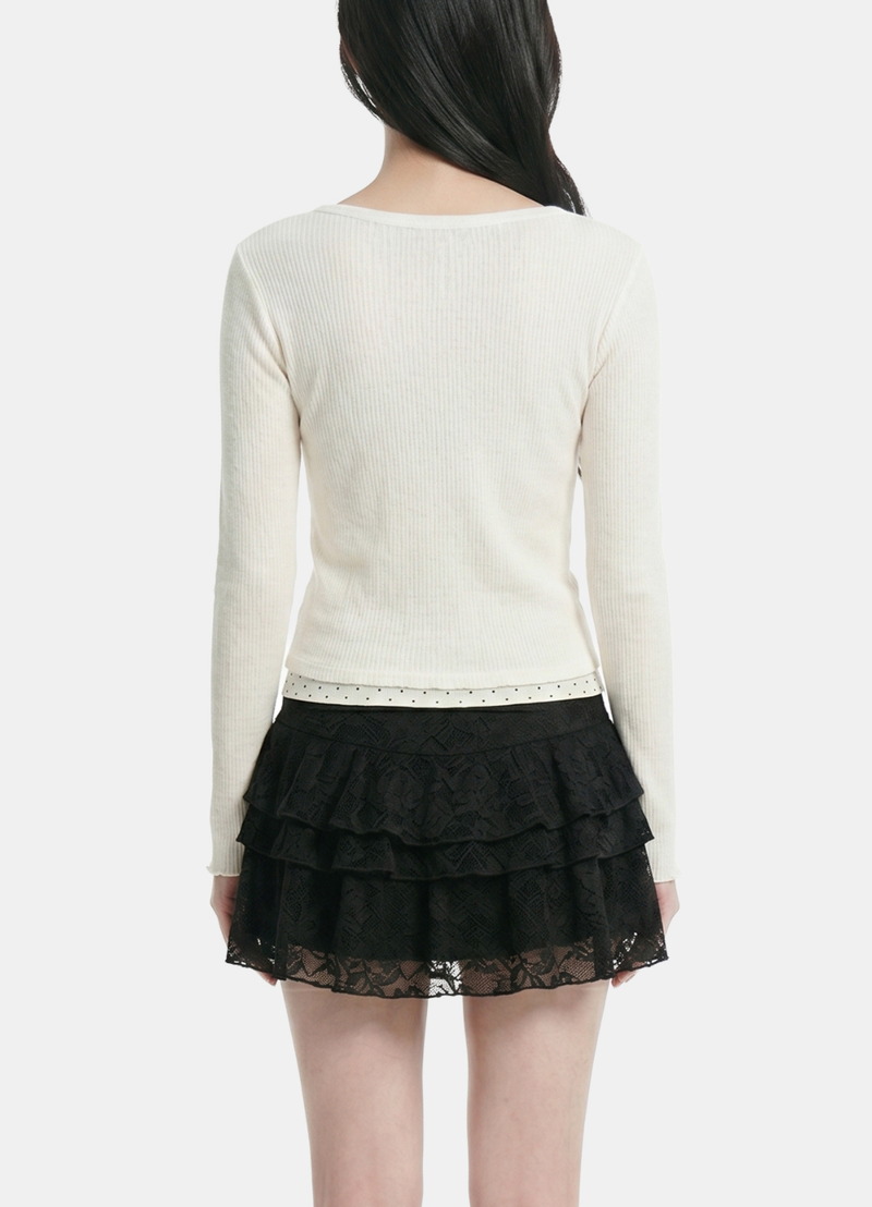 Aven Lace Layer Cardigan Set