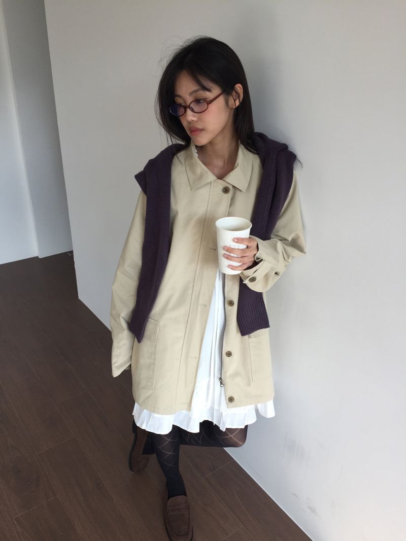 Liam Solid Half Coat (3color)